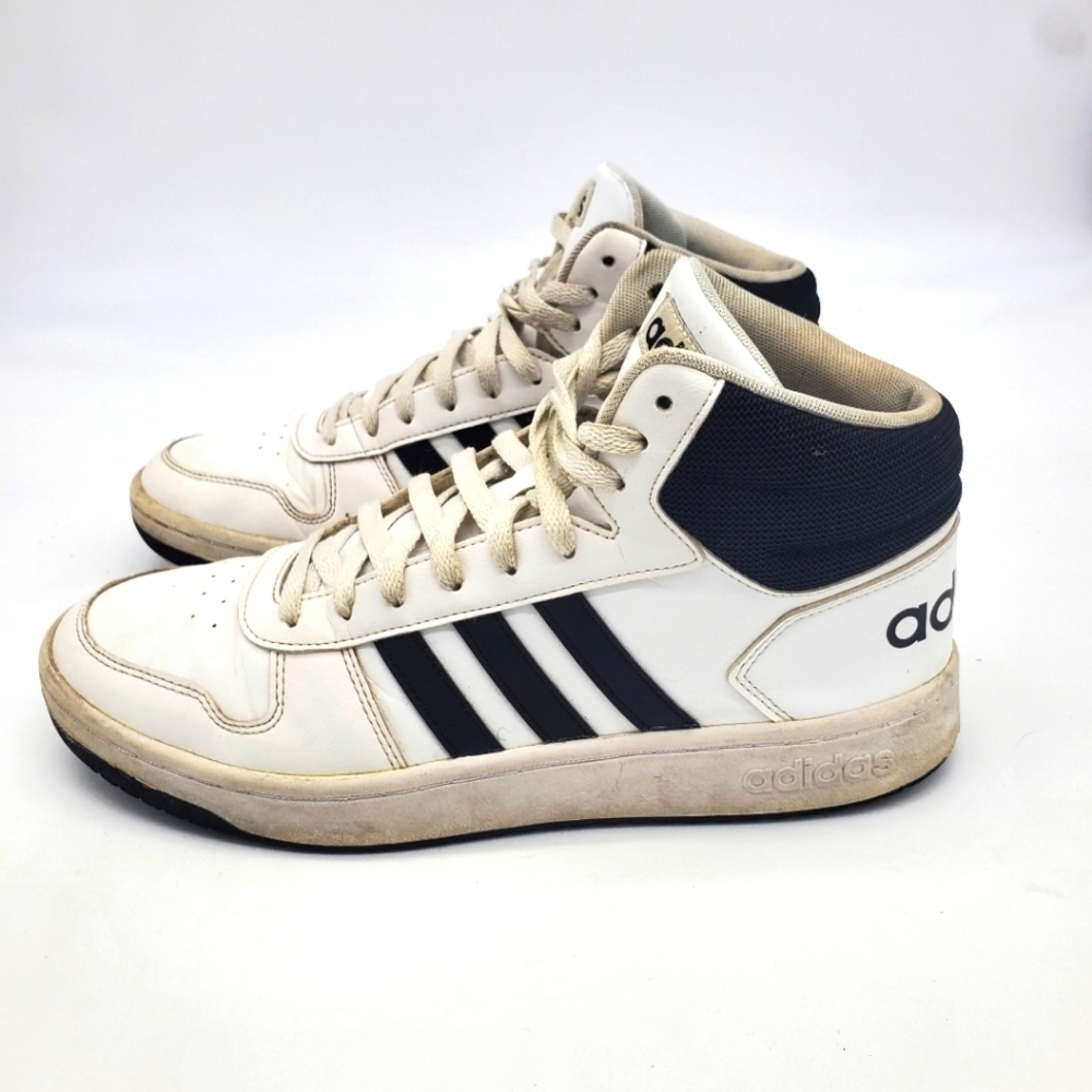 Adidas Shoe Mens 10.5 Neo Hoops 2.0 BB7208 White Black Casual Sneakers